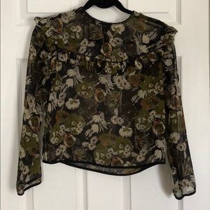 Zara floral basic collection top